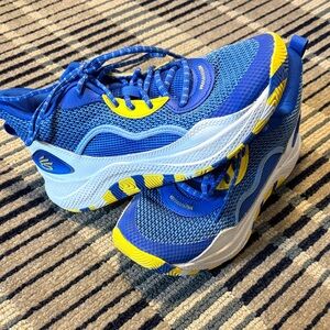 Under Armour Curry 3Z 24 Blue and Yellow Kids Basketball Shoes